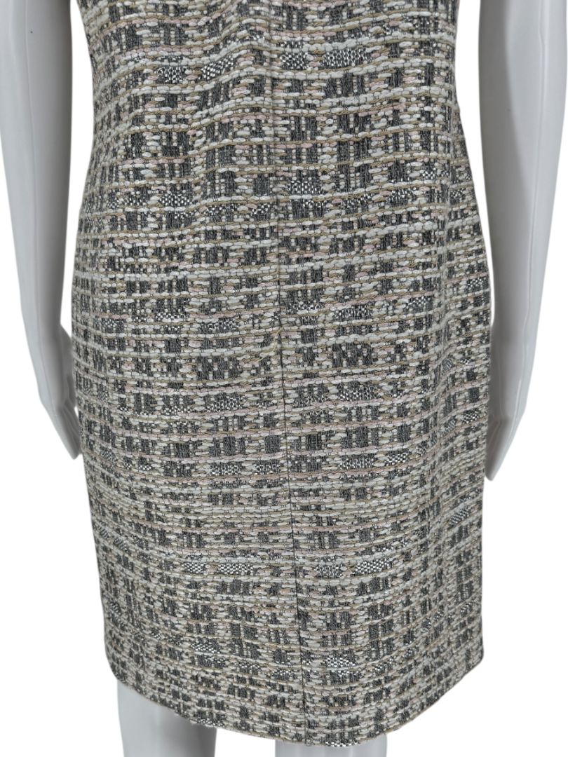 Pamella Roland Metallic Tweed Sheath Dress
