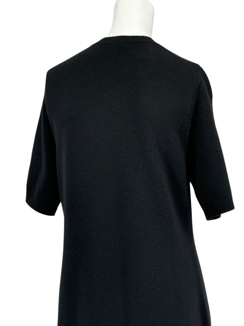 Louis Vuitton Black Cashmere Sweater Dress with Hardware Detail – Size L