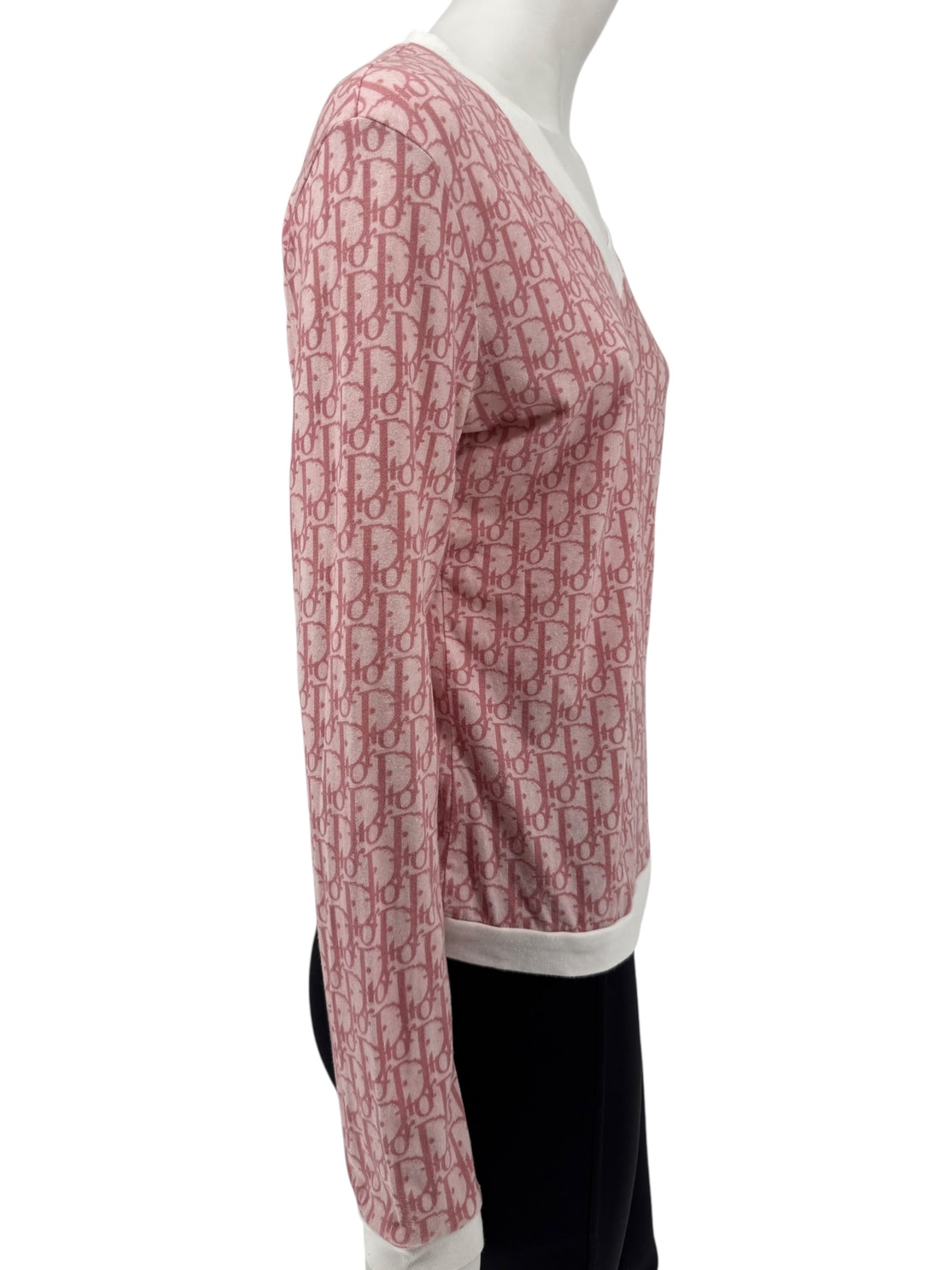 Christian Dior by John Galliano Diorissimo V-Neck Long Sleeve Shirt – Size FR 44