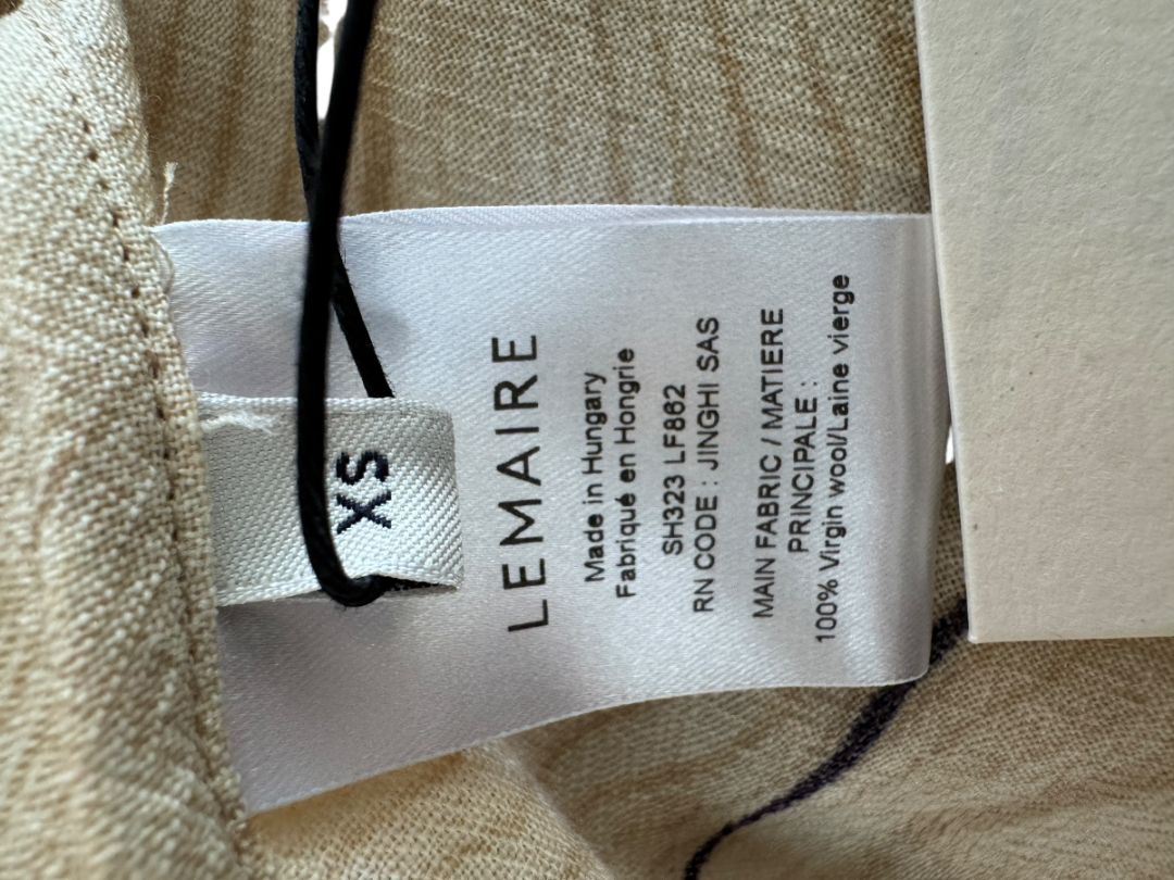 Lemaire Beige Woodgrain Print Button-Up Shirt – Size XS