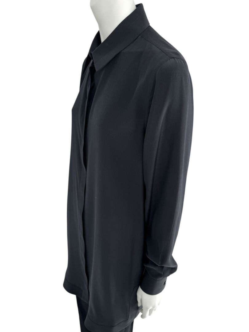 Givenchy Black Silk Tunic Shirt Dress – Size FR 42 (Fits Like M/L)