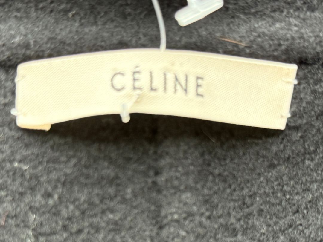 Céline 100% Cashmere Long Black Coat – Size FR 36