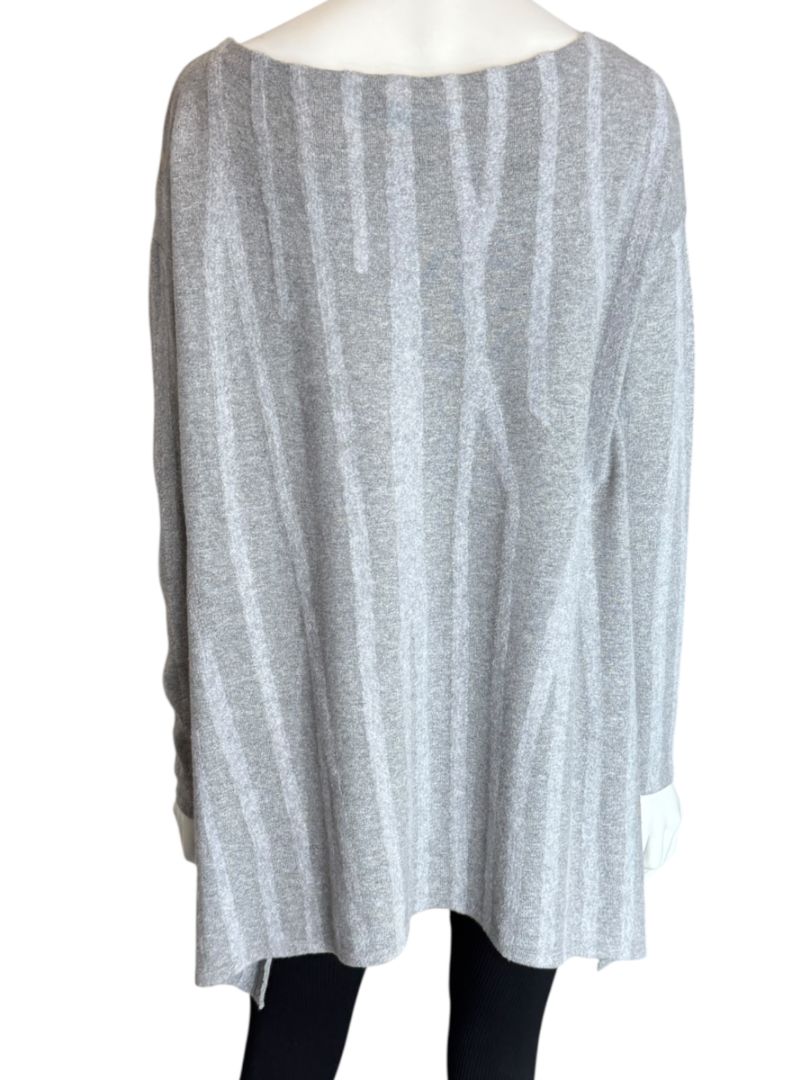 Donna Donna Karan Gray Wool-Blend Oversized Sweater – Size S