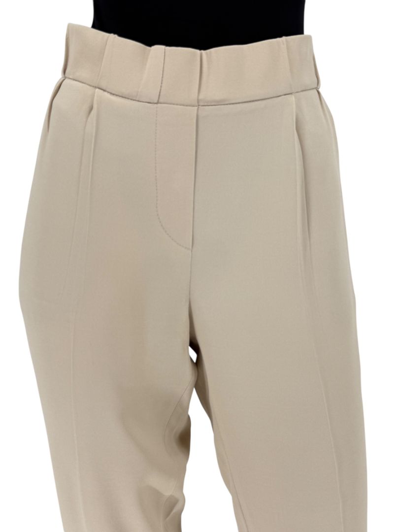 Brunello Cucinelli Beige Cropped Trousers - IT 44