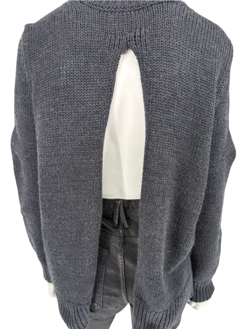 Louis Vuitton Fall 2007 Runway Soft Black Cutaway Turtleneck Sweater – Size M