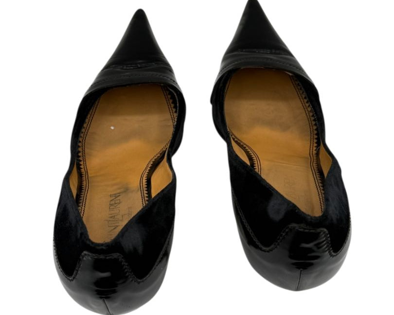 Yves Saint Laurent Suede & Patent Leather Pumps – Size 41