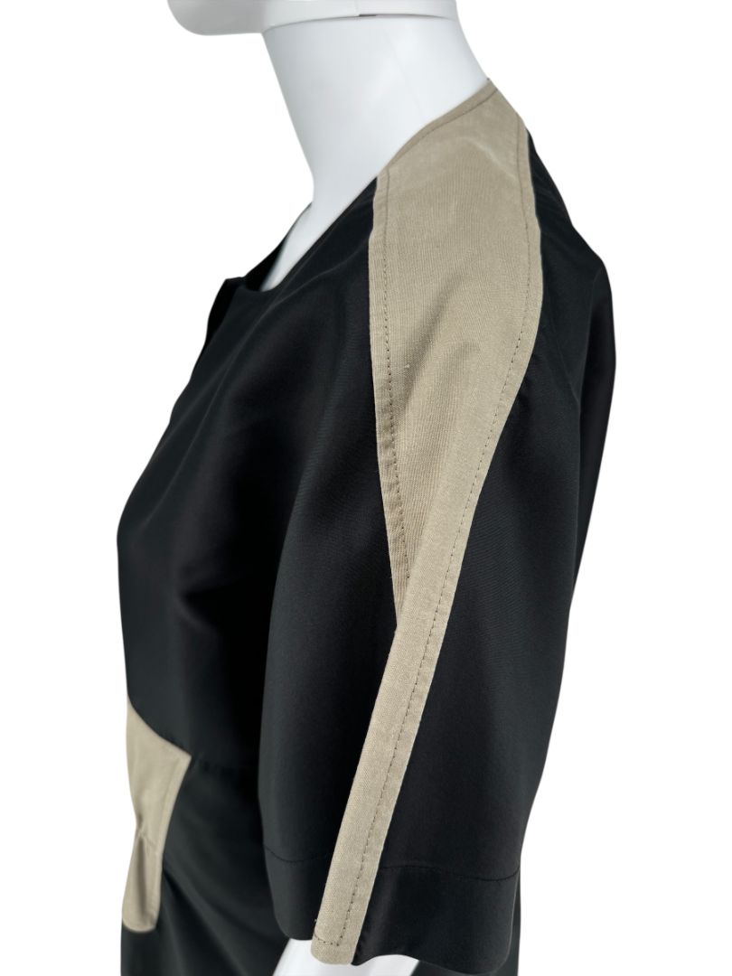 Balenciaga Paris Two-Tone Cinched Waist Shift Dress – Size 10