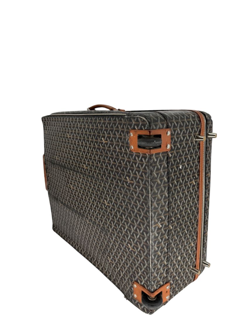 Goyard Goyardine Canvas Large Rolling Suitcase – 25.6" x 19.7" x 9.8"