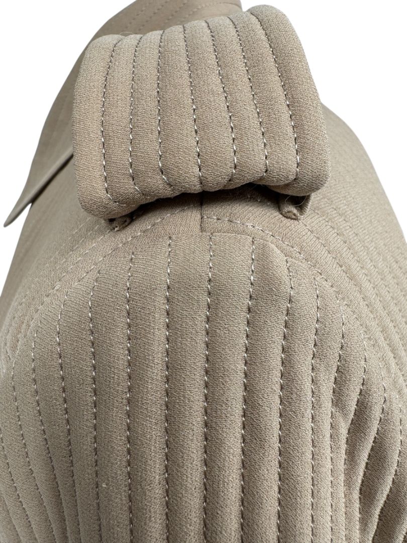 Valentino Camel Quilted Longline Trench Coat – Size IT 44 / US 10