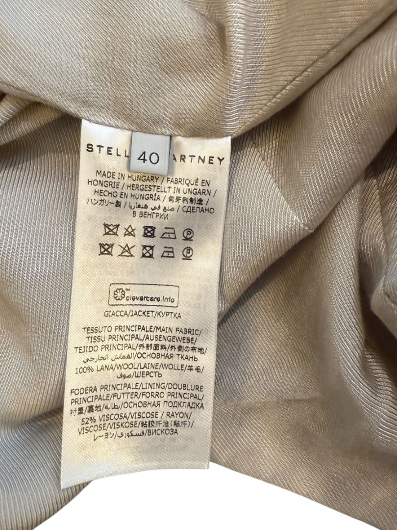 Stella McCartney Grey Wool Structured Blazer – Size IT 40