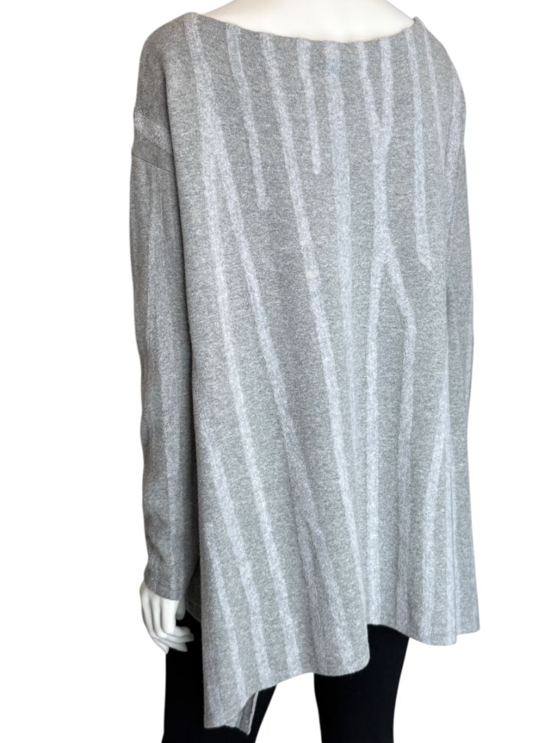 Donna Donna Karan Gray Wool-Blend Oversized Sweater – Size S
