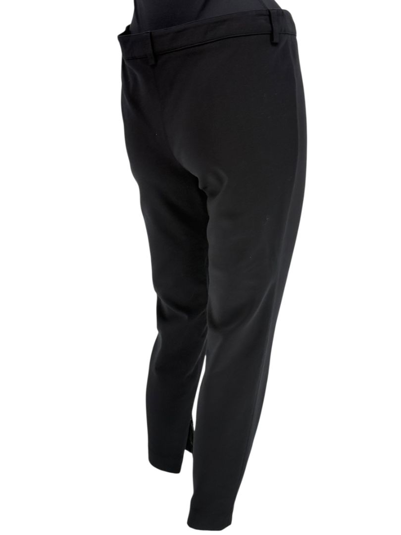 Alexander McQueen Black Wool-Cotton Blend Slim Pants with Ankle Zips – Size IT 46 (US 10)
