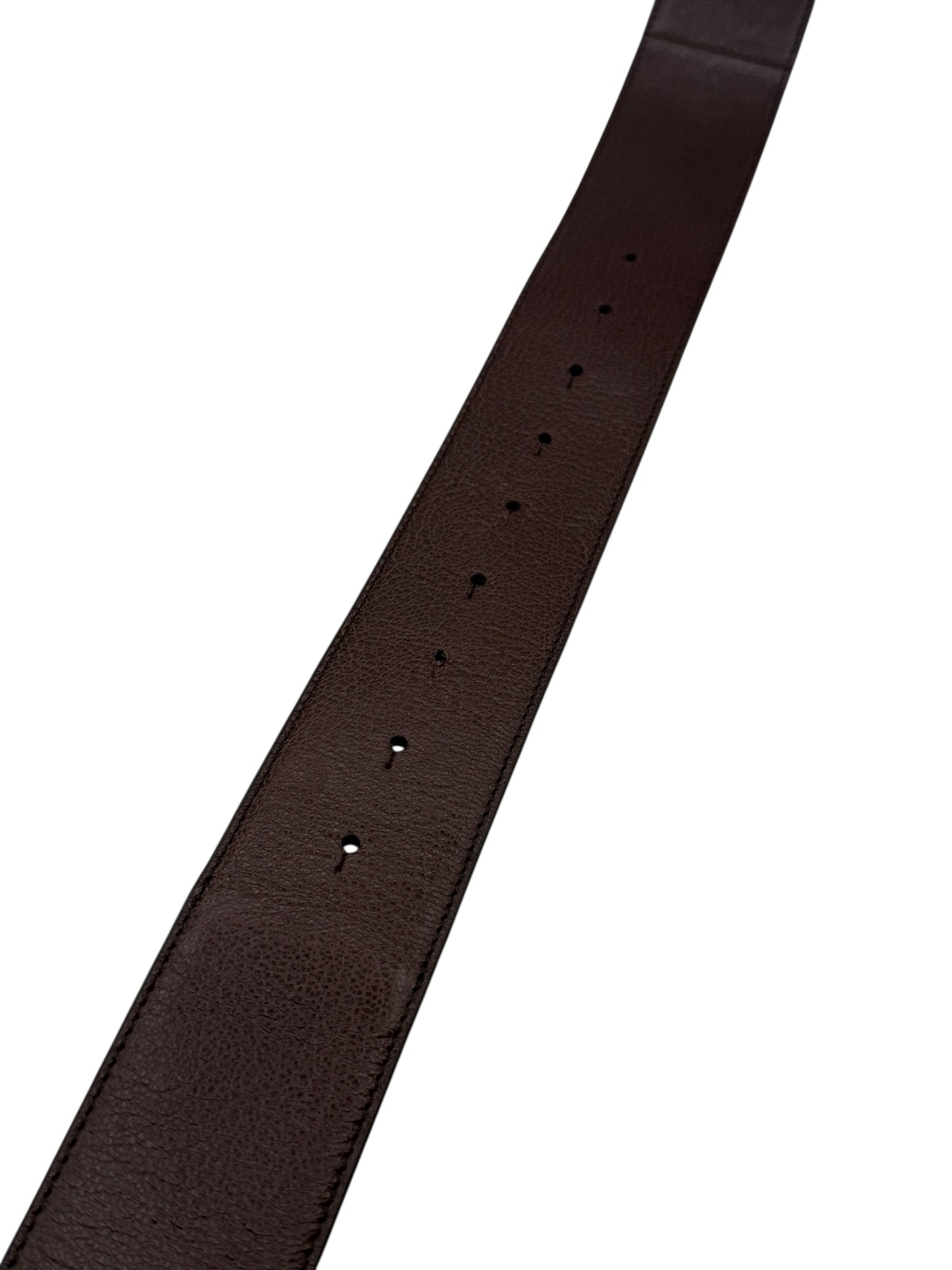 Brunello Cucinelli Brown Leather Wide Waist Belt L – Monili Bead Detail Made in Italy