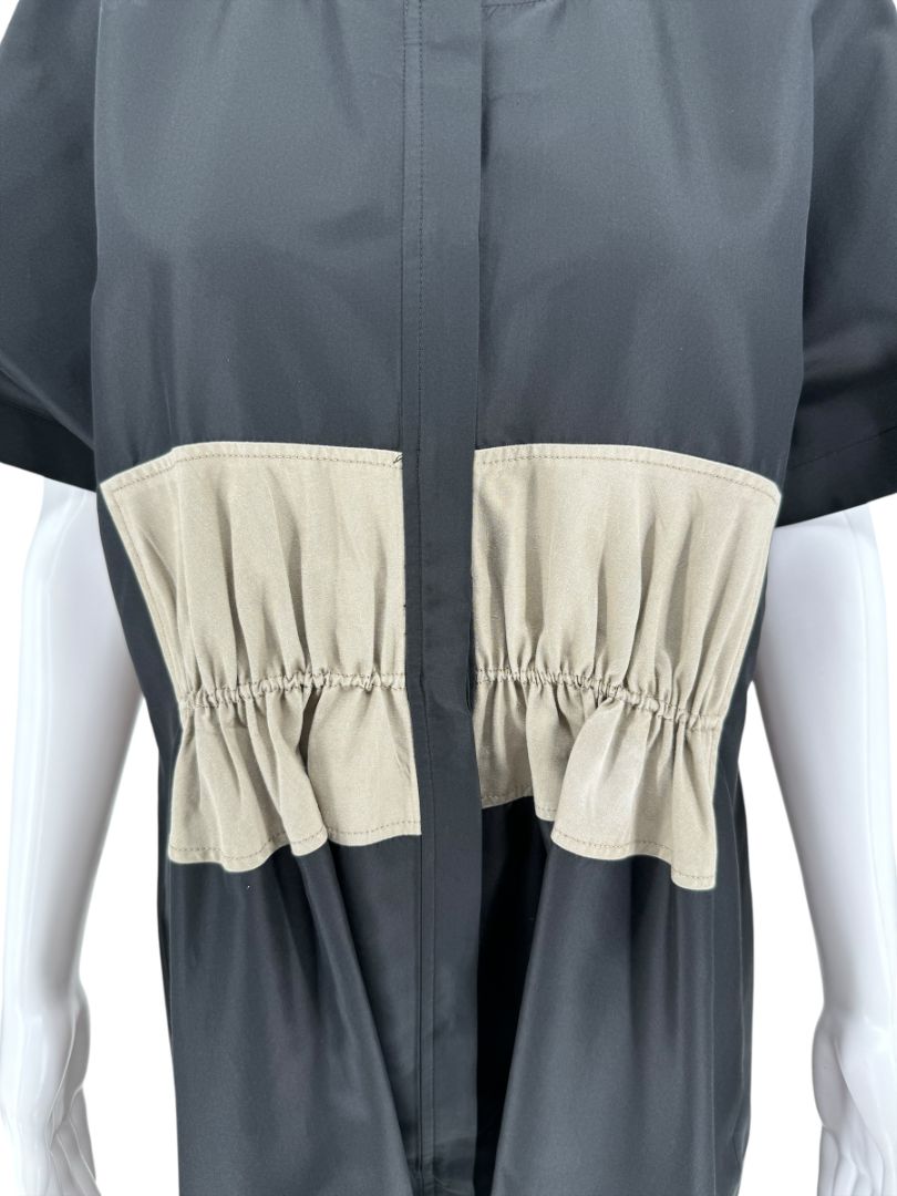 Balenciaga Paris Two-Tone Cinched Waist Shift Dress – Size 10