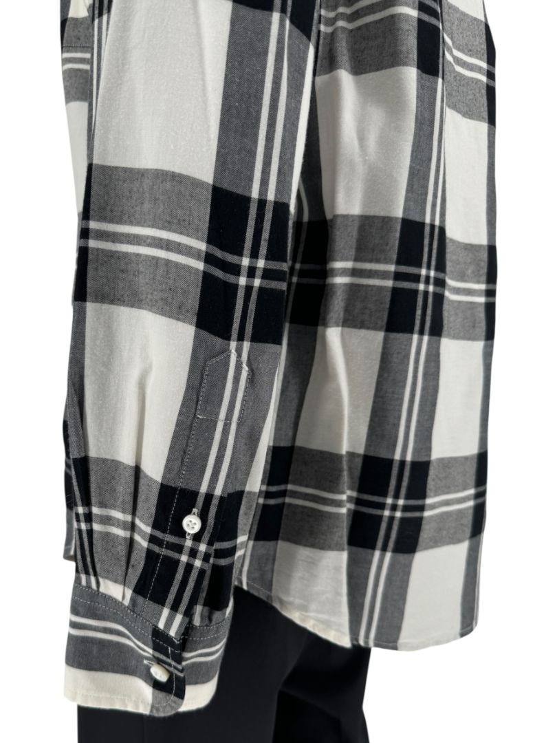 Ralph Lauren Purple Label Black & Ivory Plaid Button-Up Shirt – Size 10