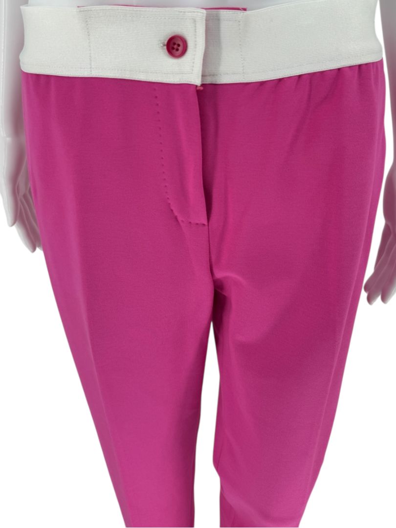 Max Mara Pink Cotton Top & Viscose Pant Set – Size Top 6 / Pants 12