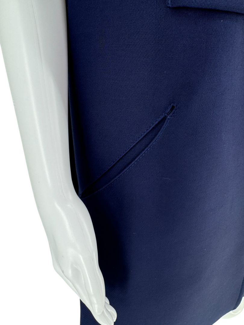 Derek Lam Navy Sleeveless Wool-Silk Blend Toggle Dress – Size IT 42 / US 6