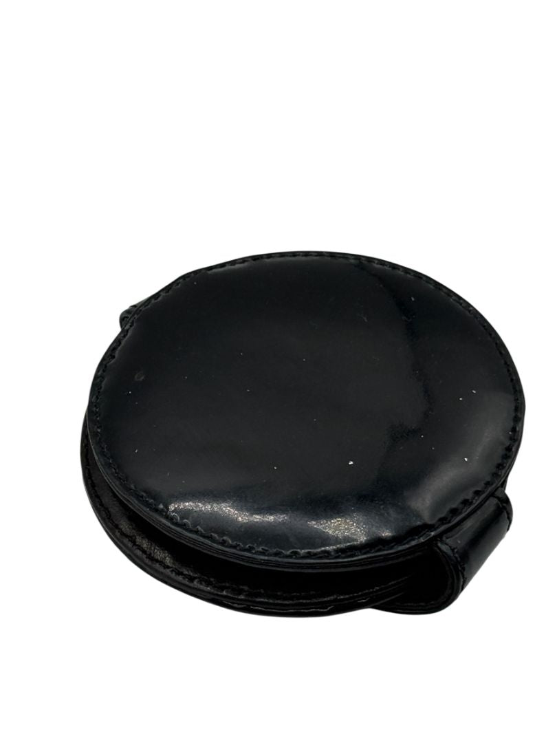Chanel Black Patent Leather "CC" Folding Mirror – Vintage 