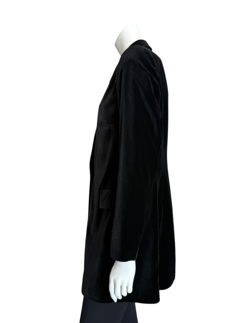 Akris Punto Black Velvet Single-Breasted Blazer – Size 10