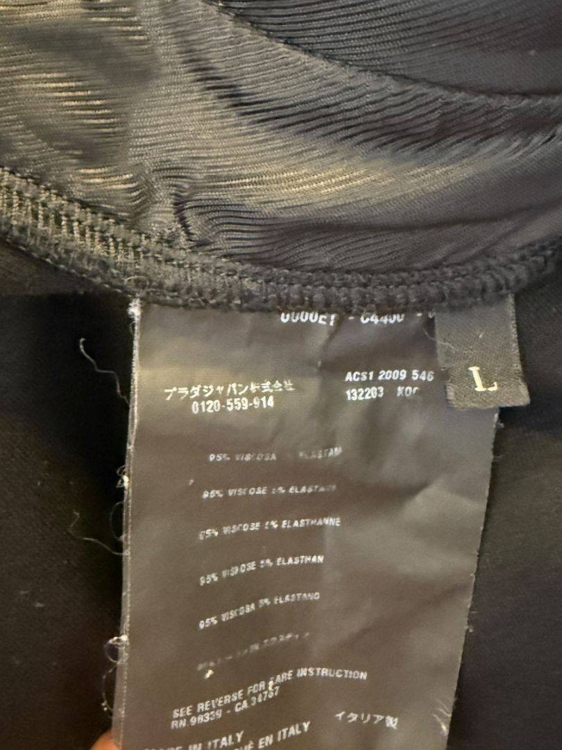 Prada Sport Black Viscose-Blend Joggers - Size L