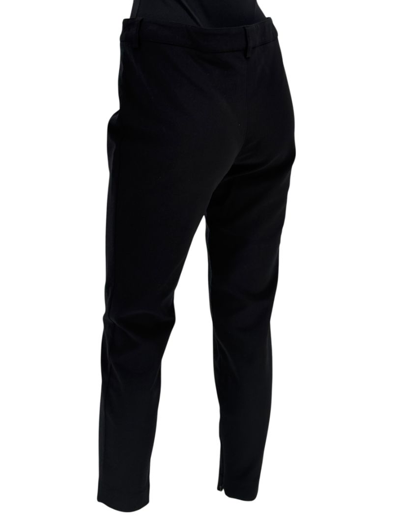 Alexander McQueen Black Wool-Cotton Blend Slim Pants with Ankle Zips – Size IT 46 (US 10)