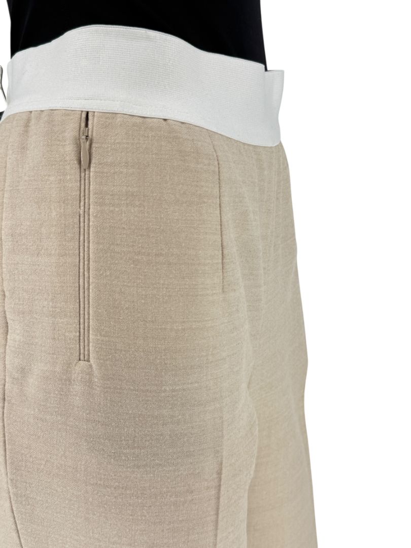 Akris-Bergdorf Goodman Beige Wool Blend Cropped Pants – Size IT 42