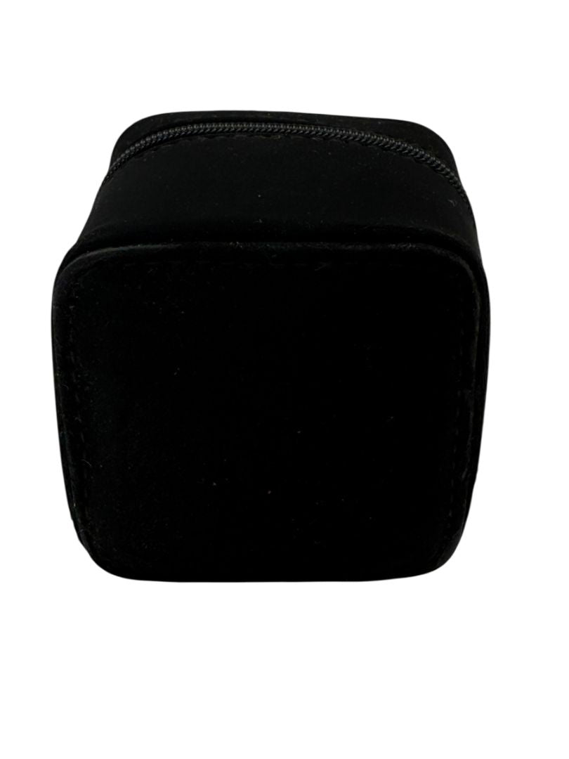 Chanel Black Travel Jewelry & Watch Case – Suede Zip Cube