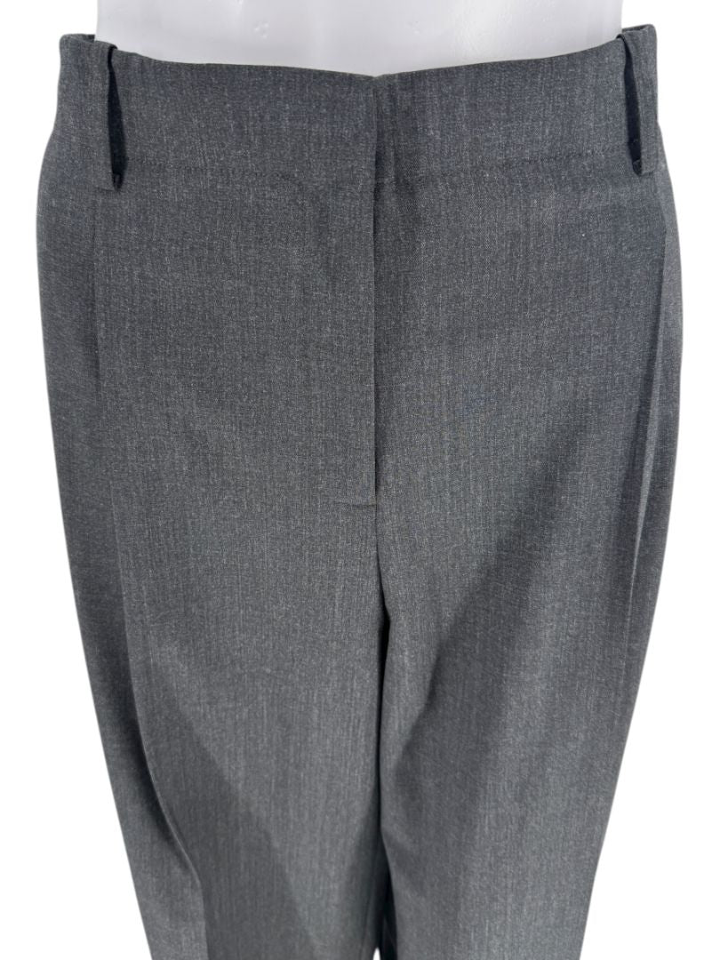 Lafayette 148 New York Charcoal Gray Wool-Blend Straight-Leg Trousers – Size 10