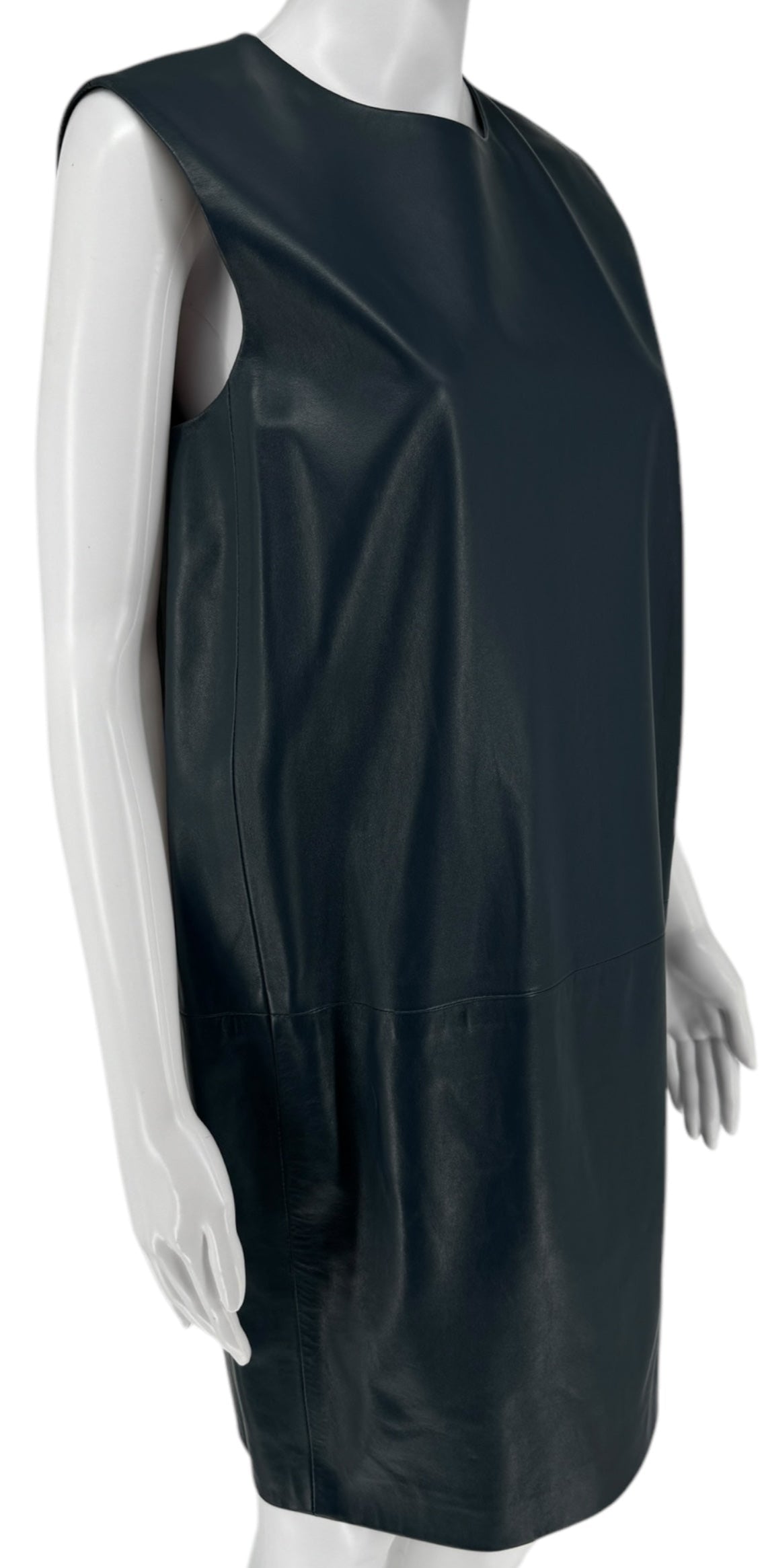 Lanvin Blue Leather Mini Dress - Size 38
