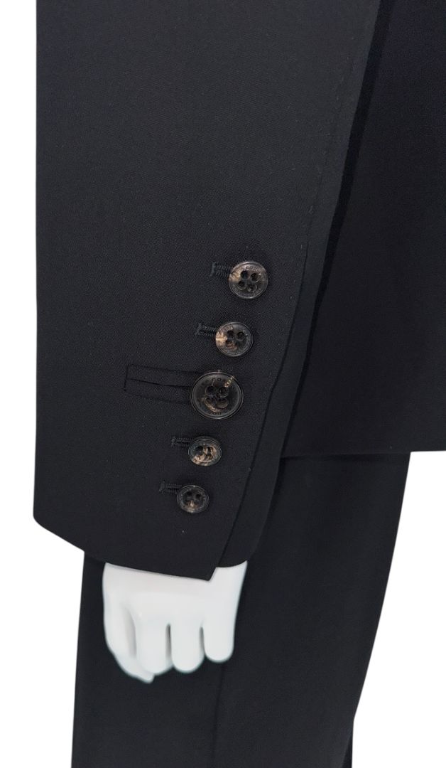 Les Copains Classic Black Wool Pant Suit – Size IT 48 (US 12)