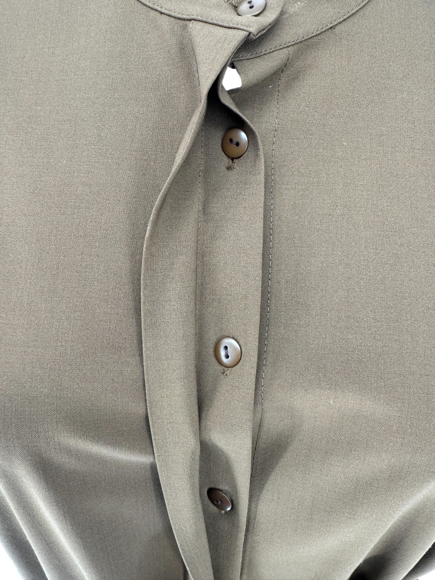 Sally LaPointe Camel Wool Belted Tunic Shirt - Size 10