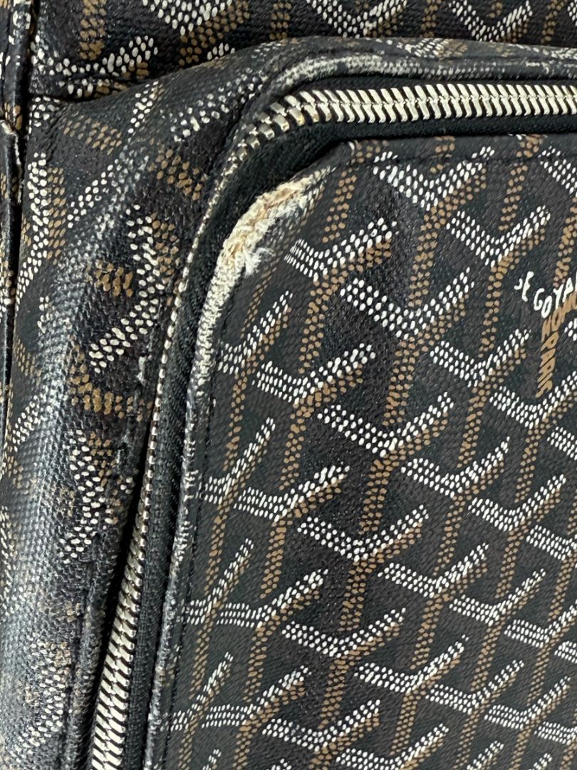 Goyard Goyardine Canvas Large Rolling Suitcase – 25.6" x 19.7" x 9.8"