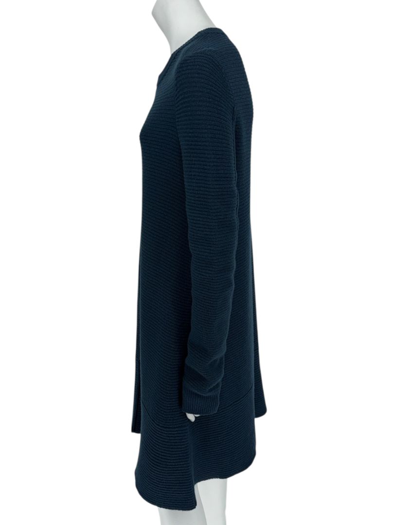 Proenza Schouler Blue Wool & Cashmere Ribbed Knit Dress - Medium