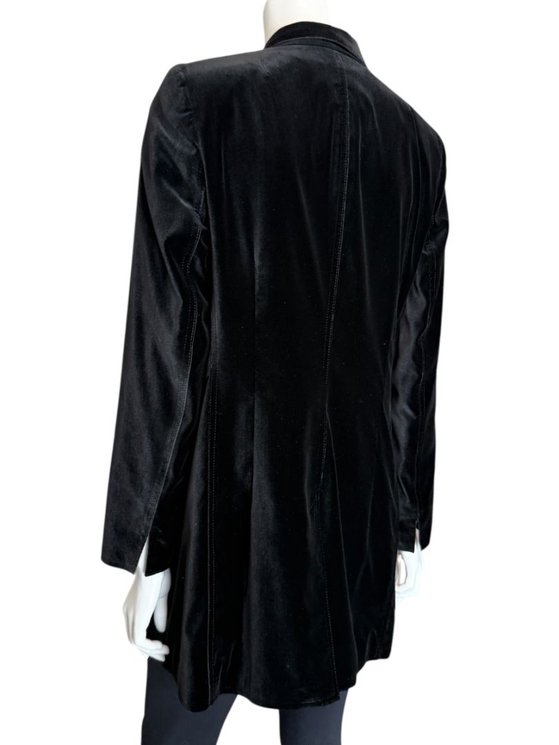 Akris Punto Black Velvet Single-Breasted Blazer – Size 10