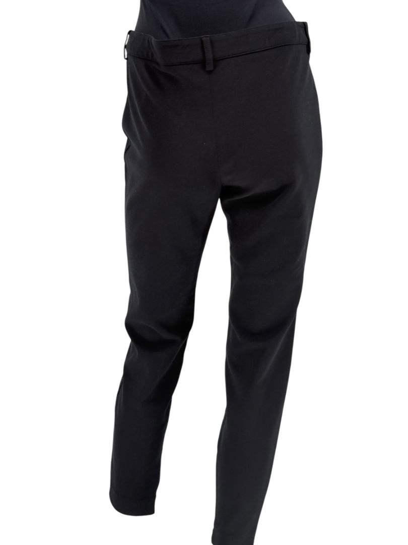 Alexander McQueen Black Wool-Cotton Blend Slim Pants with Ankle Zips – Size IT 46 (US 10)