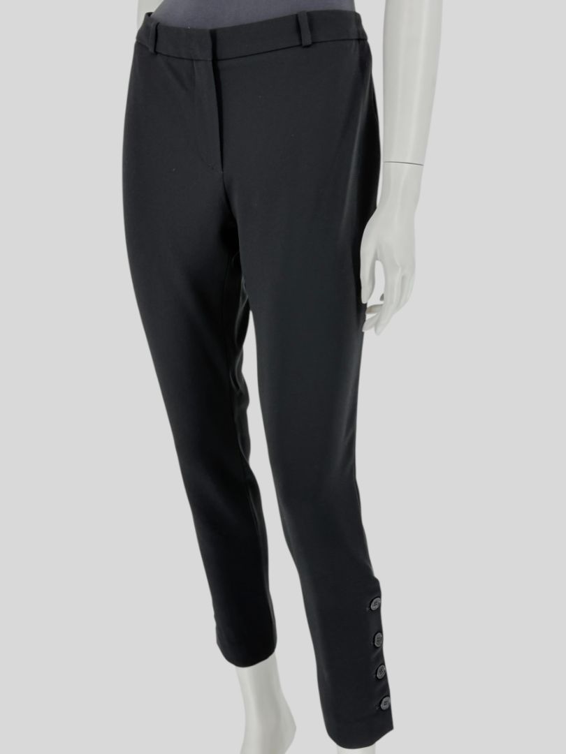Akris Punto Grey Wool Suit with Purple Fleck Detailing – Size US 10