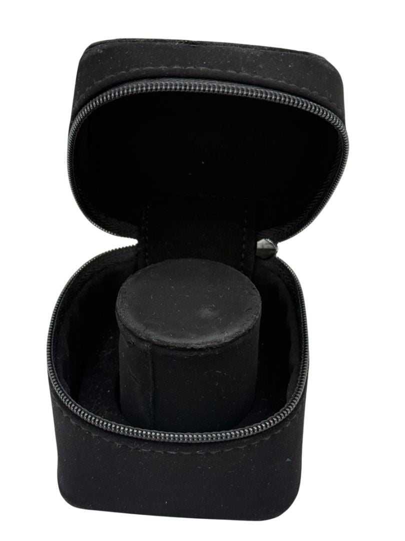 Chanel Black Travel Jewelry & Watch Case – Suede Zip Cube