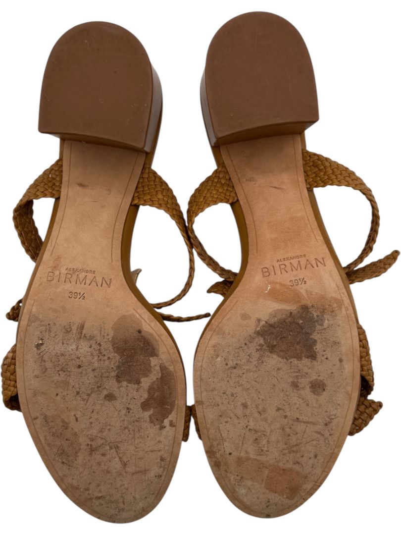 Alexandre Birman Braided Leather Block Heel Sandals – Size 39.5