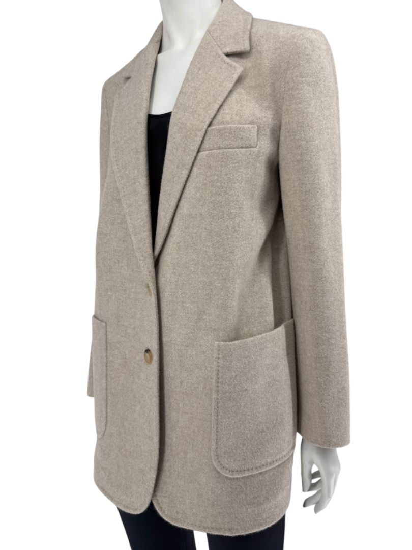 Max Mara Bronze-Gold Wool-Blend Blazer – Size IT 44