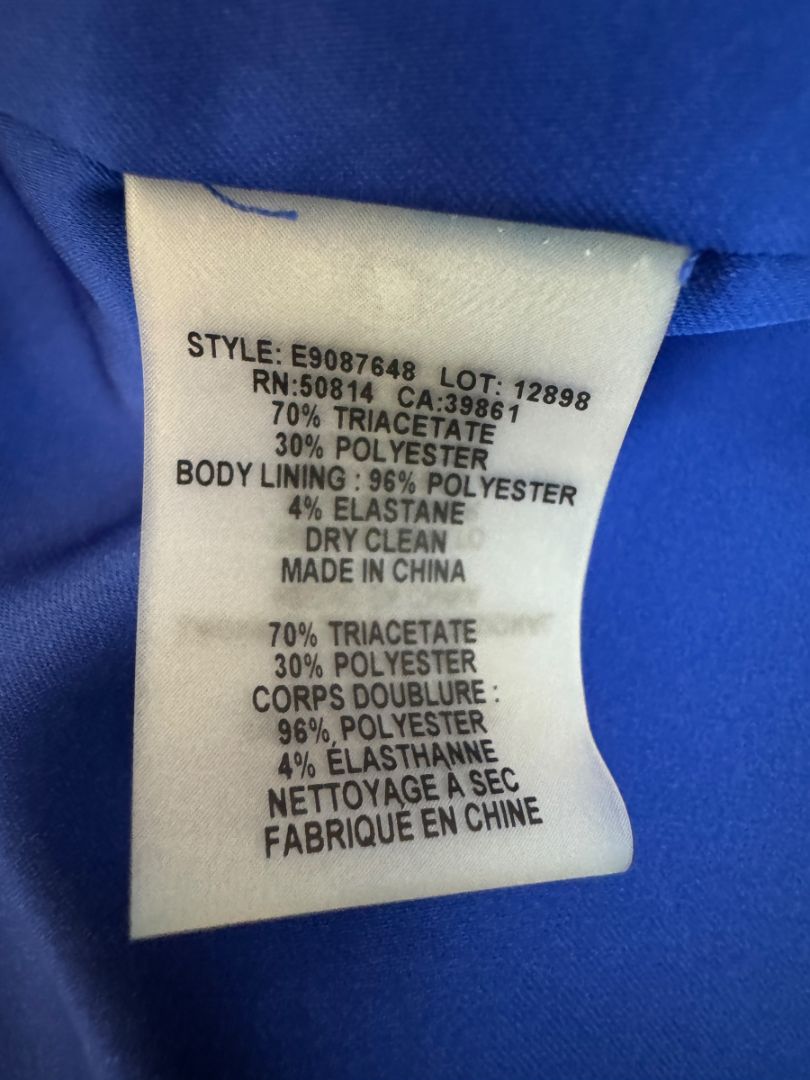 Elie Tahari Cobalt Blue Bell-Sleeve Shift Dress – Size 10