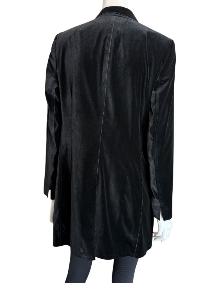 Akris Punto Black Velvet Single-Breasted Blazer – Size 10