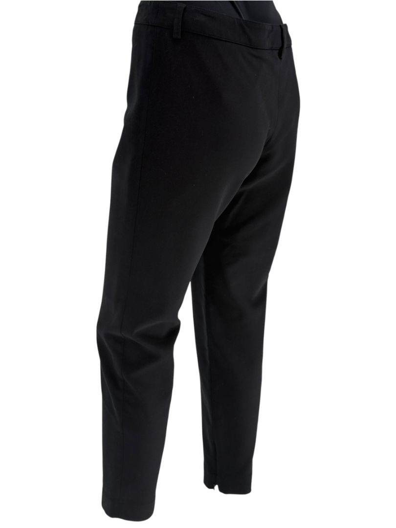 Alexander McQueen Black Wool-Cotton Blend Slim Pants with Ankle Zips – Size IT 46 (US 10)