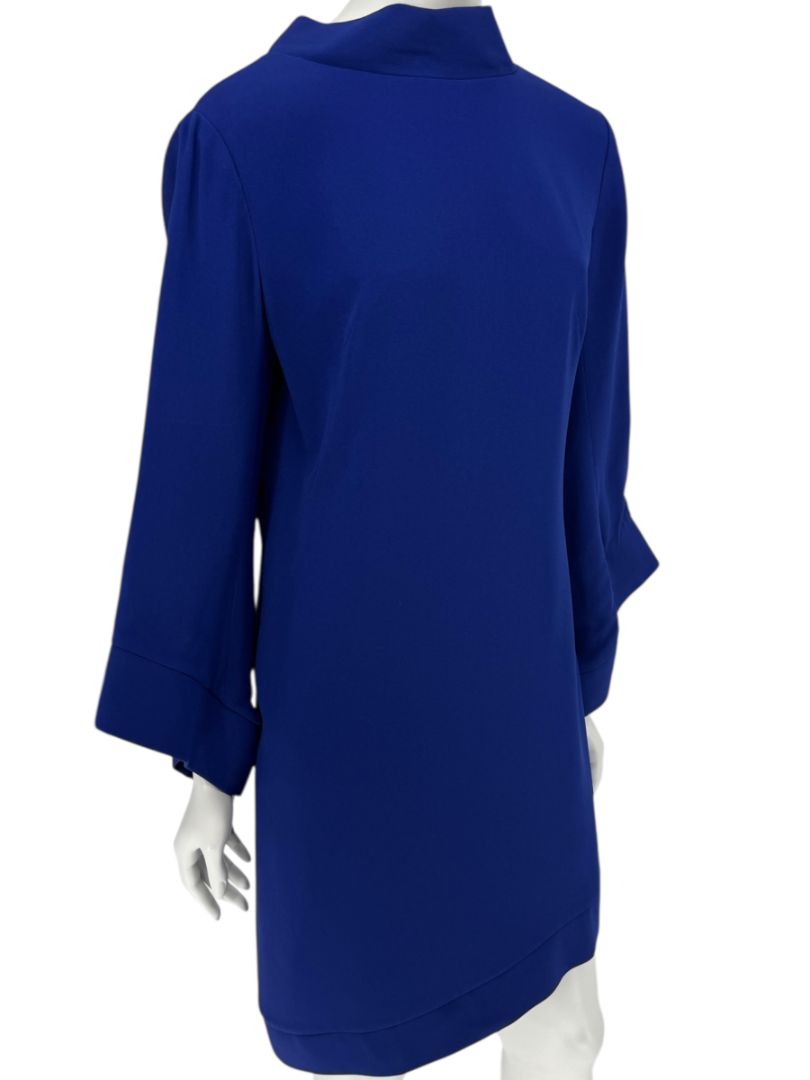 Pamella Roland Cobalt Blue Structured Shift Dress – Large
