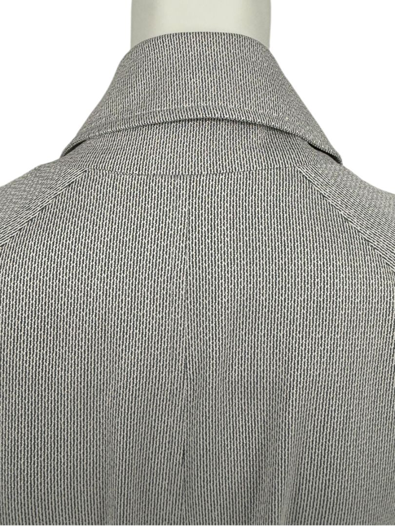 Pamella Roland Grey Cape Style Trench Jacket Double Breasted – Large