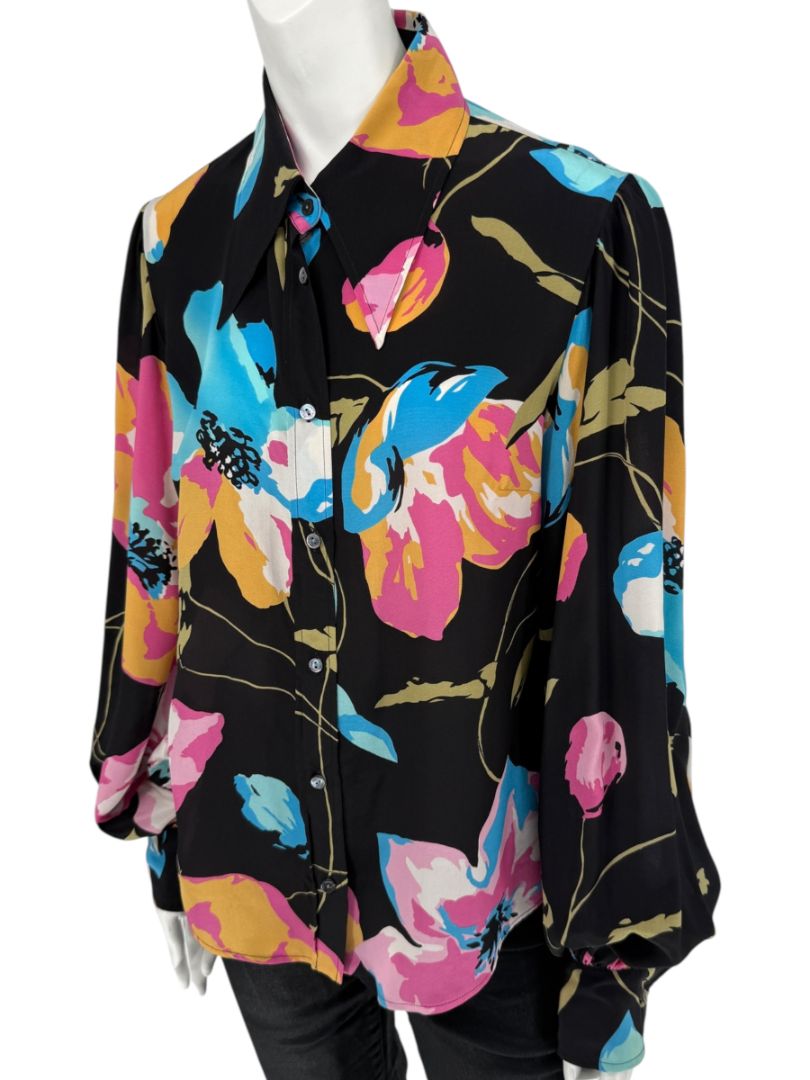 Dolce & Gabbana D&G Floral Silk Blouse – Size IT 48 / FR 44 / US 12
