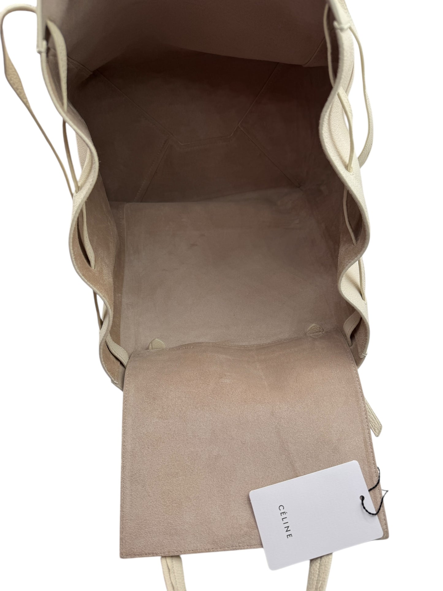 Celine Chalk Soft-Grained Calfskin Cabas Phantom Tote