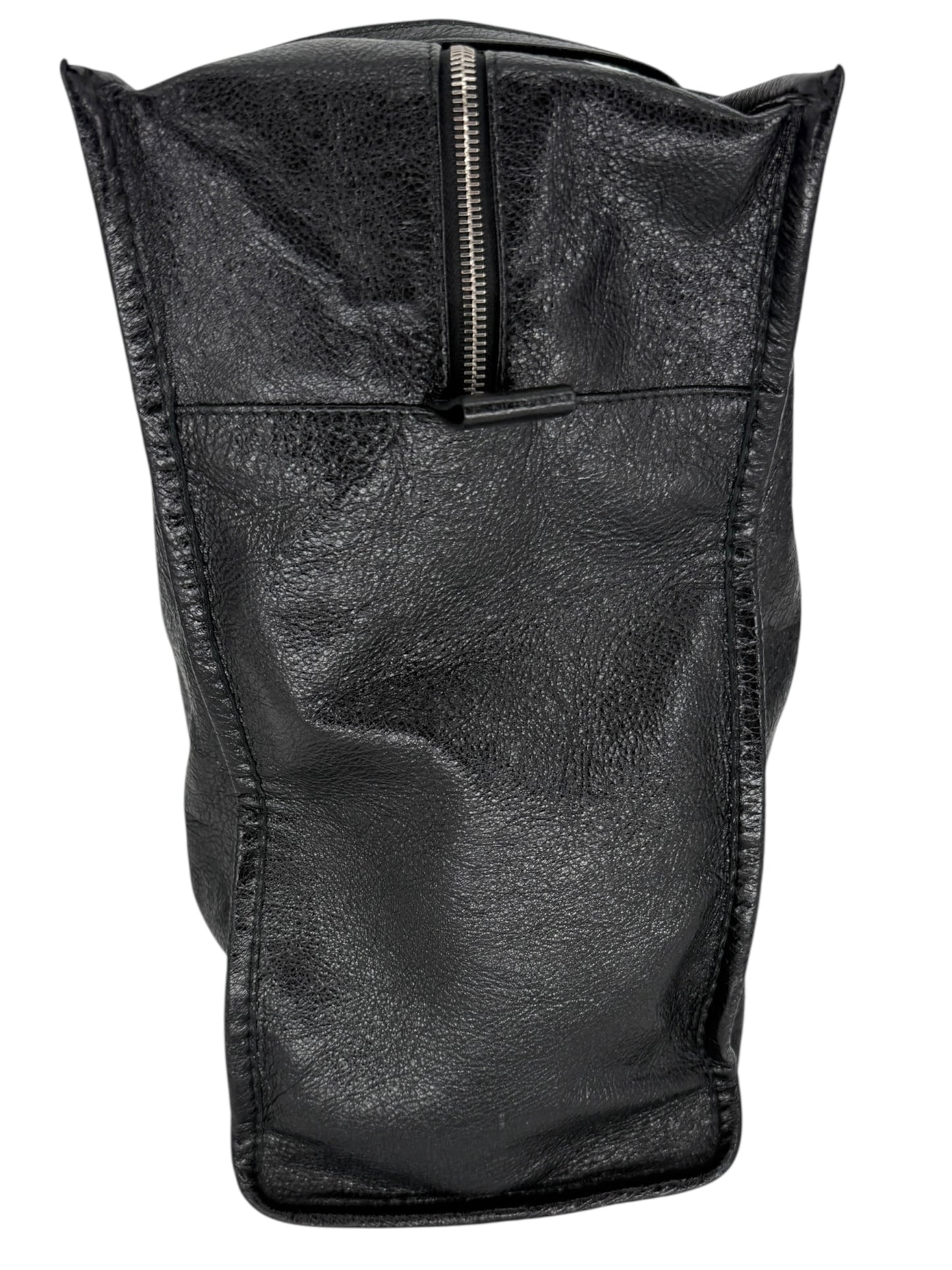 Balenciaga Black Arena Leather Bazar Shopper Tote Bag - XL