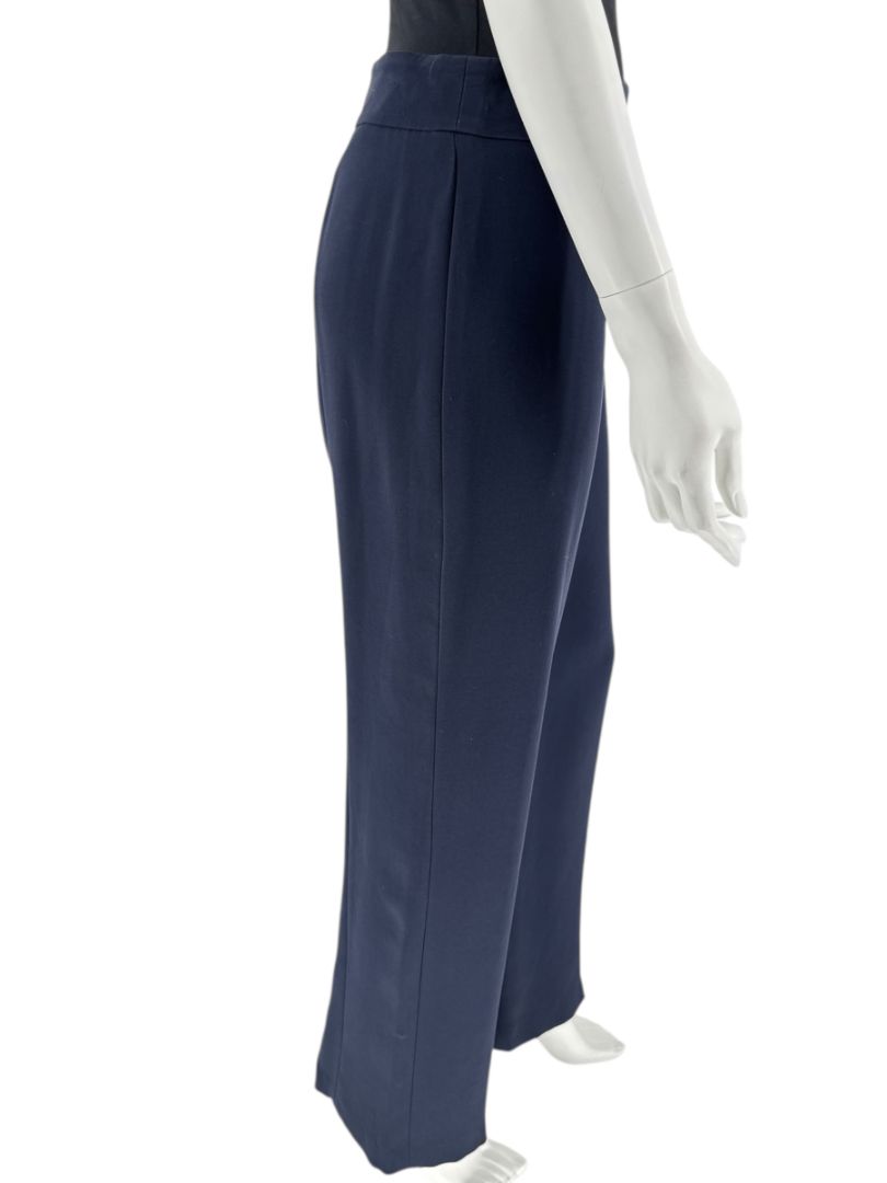 Giorgio Armani Navy Wide-Leg Cropped Trousers – Size IT 44