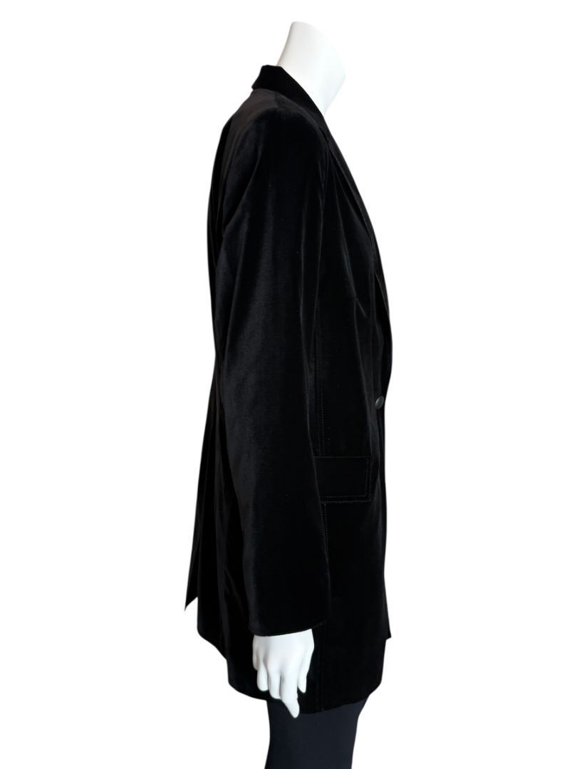 Akris Punto Black Velvet Single-Breasted Blazer – Size 10