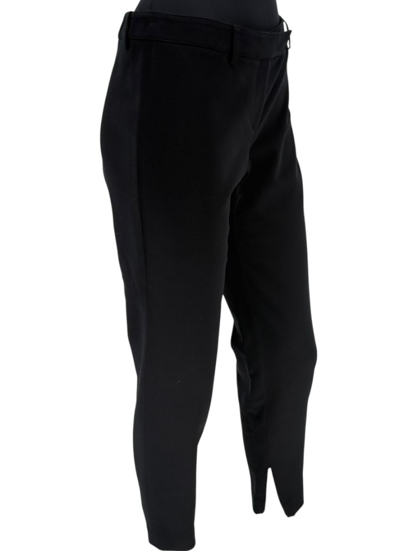 Alexander McQueen Black Wool-Cotton Blend Slim Pants with Ankle Zips – Size IT 46 (US 10)